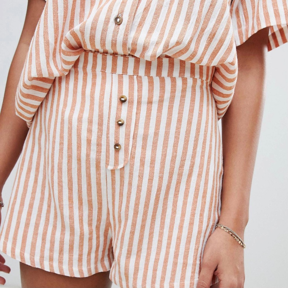 Zulu & Zephyr Beach Shorts In Rust Stripe - image 4